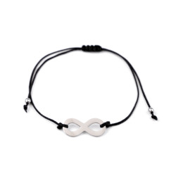 Brățară din oțel inoxidabil shamballa, infinity - Negru (1 Bucată)