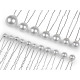 Set de agrafe cu perle mix dimensiuni - Alb (4 Seturi) Set de agrafe cu perle mix dimensiuni - Alb (4 Seturi)