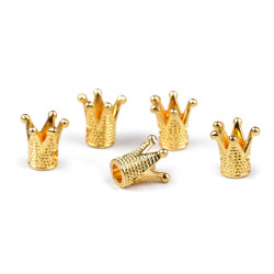 Coronita metalica decorativa pentru cusut 10x10 mm - Auriu (20 Bucăți)