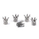 Coronita metalica decorativa pentru cusut 10x10 mm - Platinum (50 Bucăți)