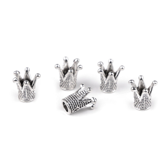 Coronita metalica decorativa pentru cusut 10x10 mm - Platinum (50 Bucăți)