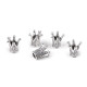 Coronita metalica decorativa pentru cusut 10x10 mm - Platinum (50 Bucăți)