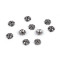 Capace mărgele floare ø10 mm - Platinum (10 Bucăți)
