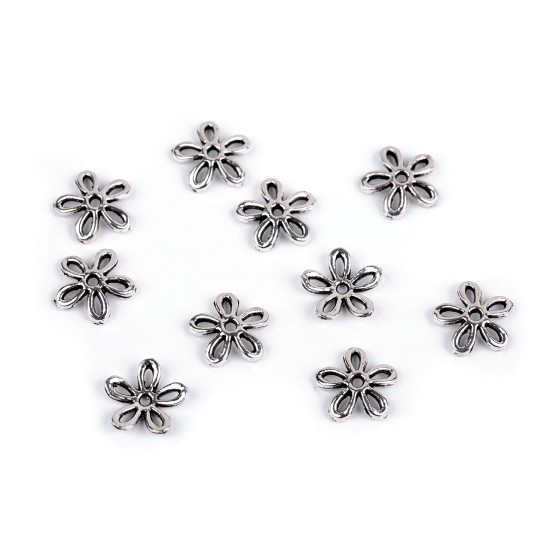 Capace mărgele floare ø12 mm - Auriu (10 Bucăți)