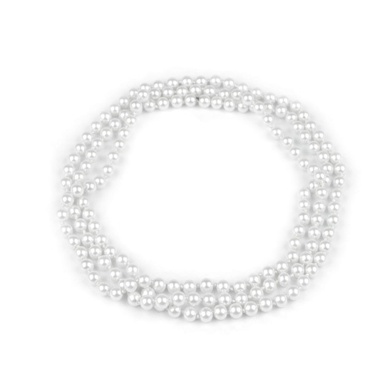 Colier de perle lung, retro - Gri deschis (6 Bucăți) Colier de perle lung, retro - Gri deschis (6 Bucăți)