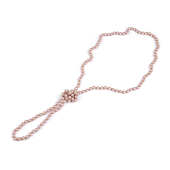 Colier de perle lung, retro - Gri deschis (6 Bucăți) Colier de perle lung, retro - Gri deschis (6 Bucăți)