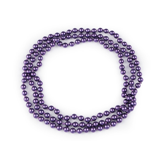 Colier de perle lung, retro - Gri deschis (6 Bucăți) Colier de perle lung, retro - Gri deschis (6 Bucăți)