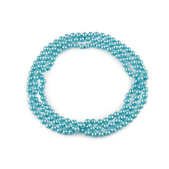 Colier de perle lung, retro - Gri deschis (6 Bucăți) Colier de perle lung, retro - Gri deschis (6 Bucăți)