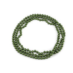 Colier de perle lung, retro - Verde (1 Bucată)
