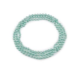 Colier de perle lung, retro - Verde salvie deschis (1 Bucată)