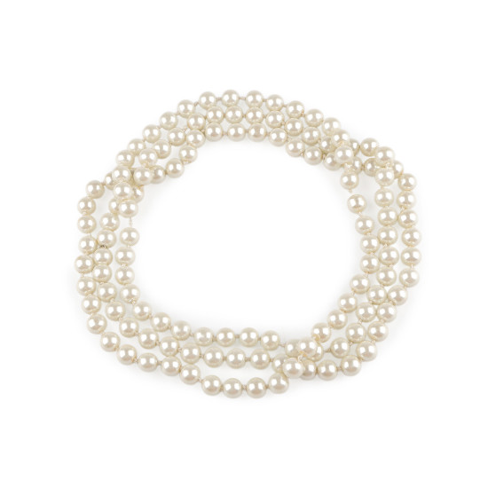 Colier de perle lung, retro - Gri deschis (6 Bucăți) Colier de perle lung, retro - Gri deschis (6 Bucăți)