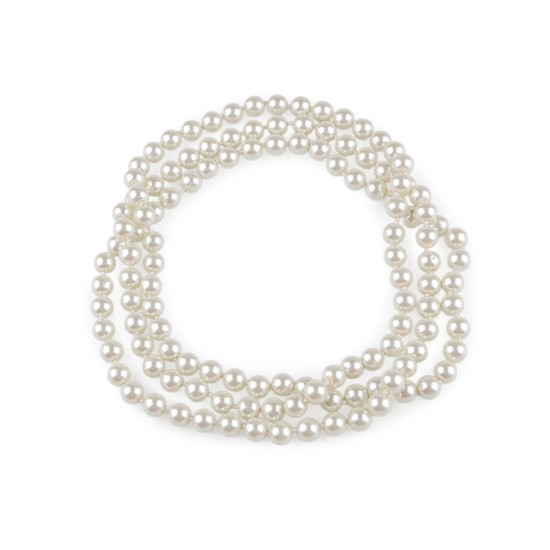 Colier de perle lung, retro - Gri deschis (6 Bucăți) Colier de perle lung, retro - Gri deschis (6 Bucăți)