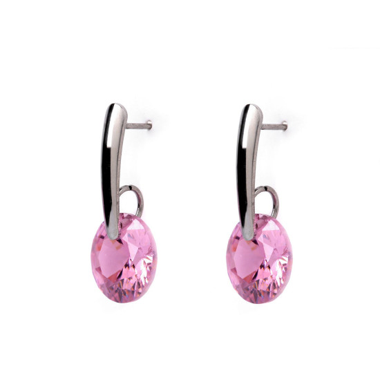 Cercei din oțel inoxidabil custrasuri - Rose (1 Pereche) Cercei din oțel inoxidabil custrasuri - Rose (1 Pereche)