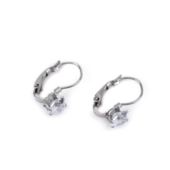 Cercei din oțel inoxidabil cu strasuri - Cristal (1 Pereche) Cercei din oțel inoxidabil cu strasuri - Cristal (1 Pereche)