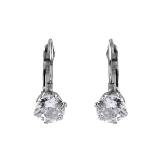 Cercei din oțel inoxidabil cu strasuri - Cristal (1 Pereche) Cercei din oțel inoxidabil cu strasuri - Cristal (1 Pereche)