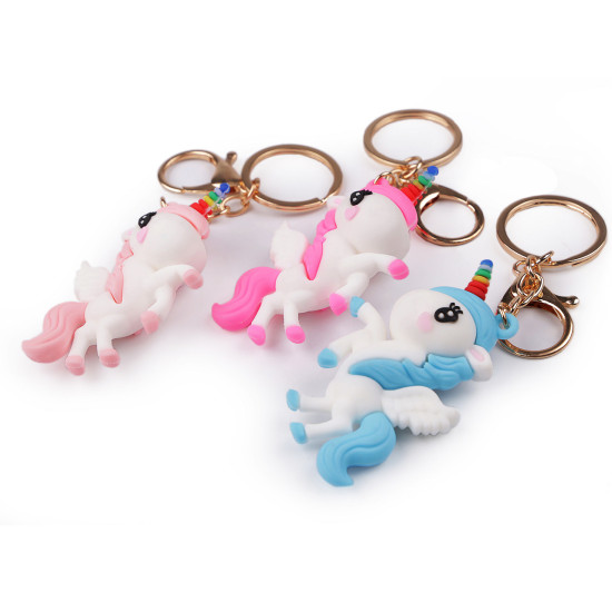 Breloc unicorn 3d - Roz neon (1 Bucată) Breloc unicorn 3d - Roz neon (1 Bucată)
