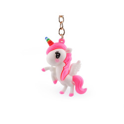 Breloc unicorn 3d - Roz neon (1 Bucată)