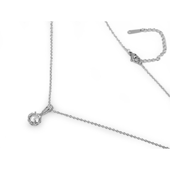 Colier din oțel inoxidabil cu strasuri - Cristal (1 Bucată) Colier din oțel inoxidabil cu strasuri - Cristal (1 Bucată)