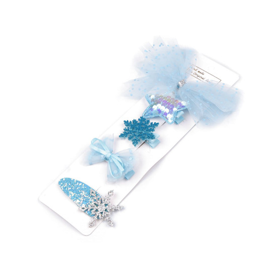 Set de agrafe de par - Albastru deschis (1 Card)