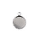 Baza pandantiv / caboson din inox ø12 mm - Platinum (4 Bucăți) Baza pandantiv / caboson din inox ø12 mm - Platinum (4 Bucăți)