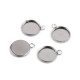 Baza pandantiv / caboson din inox ø12 mm - Platinum (4 Bucăți) Baza pandantiv / caboson din inox ø12 mm - Platinum (4 Bucăți)