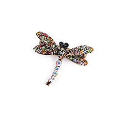 Brosa libelula cu strasuri - Multicolor (1 Bucată)