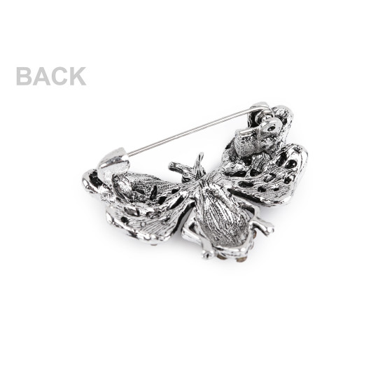 Brosa albina cu pietre - Platinum (1 Bucată) Brosa albina cu pietre - Platinum (1 Bucată)