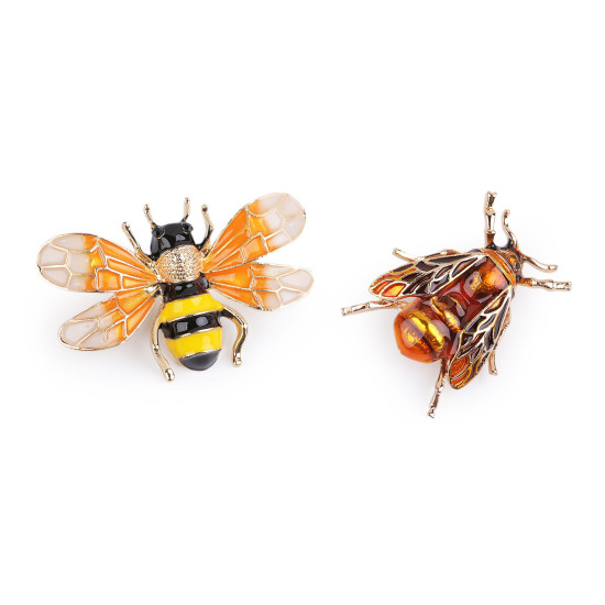 Broșă viespe, muscă - Orange-yellow (2 Bucăți) Broșă viespe, muscă - Orange-yellow (2 Bucăți)