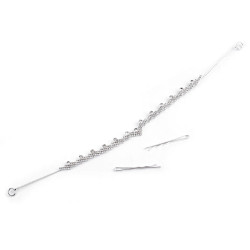 Ornament de par cu strasuri - Cristal (1 Bucată)