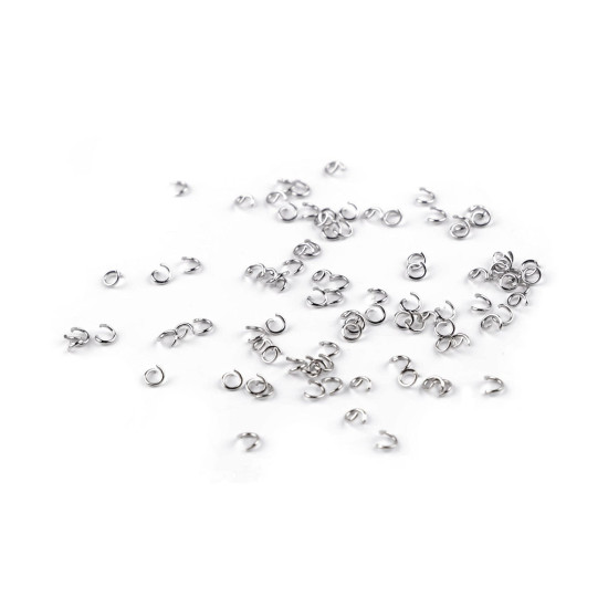 Inel de legătură / zale din oțel inoxidabil ø3 mm - Platinum (30 Grame) Inel de legătură / zale din oțel inoxidabil ø3 mm - Platinum (30 Grame)