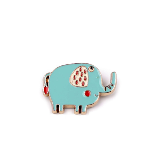 Broșă câine, elefant, vulpe - Negru (1 Bucată)
