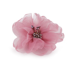 Brosa floare cu margele ø10 cm in cutie cadou - Lila (1 Bucată)