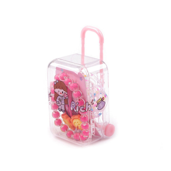 Set brățară pentru copii, agrafe și elastice de par - Multicolor (1 Set) Set brățară pentru copii, agrafe și elastice de par - Multicolor (1 Set)