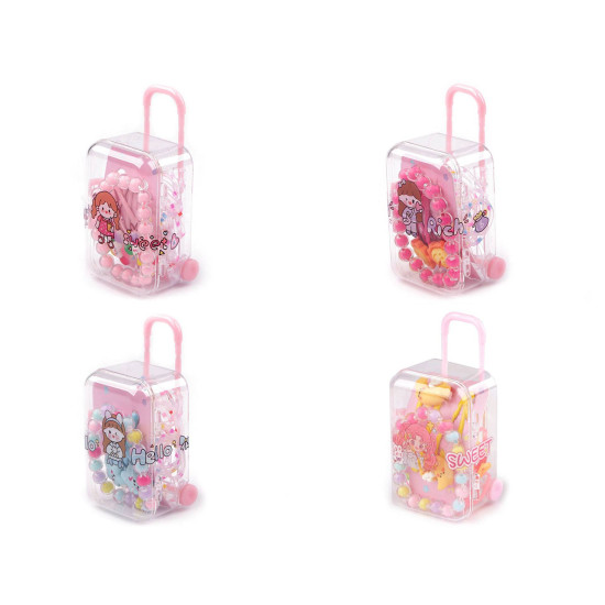 Set brățară pentru copii, agrafe și elastice de par - Multicolor (1 Set) Set brățară pentru copii, agrafe și elastice de par - Multicolor (1 Set)