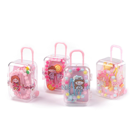 Set brățară pentru copii, agrafe și elastice de par - Multicolor (1 Set) Set brățară pentru copii, agrafe și elastice de par - Multicolor (1 Set)