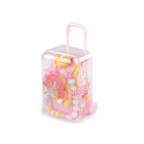 Set brățară pentru copii, agrafe și elastice de par - Multicolor (1 Set) Set brățară pentru copii, agrafe și elastice de par - Multicolor (1 Set)