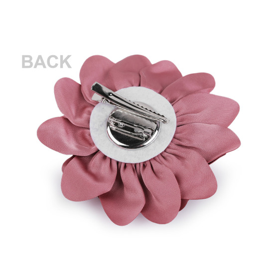 Brosa / podoaba capilara floare din satin ø10 cm - Gri neutral (12 Bucăți) Brosa / podoaba capilara floare din satin ø10 cm - Gri neutral (12 Bucăți)