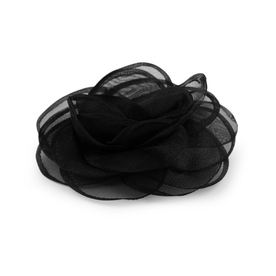 Brosa / podoaba capilara floare din organza ø10,5 cm - Roșu (4 Bucăți)