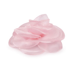 Brosa / podoaba capilara floare din organza ø10,5 cm - Roz pudrat (1 Bucată)