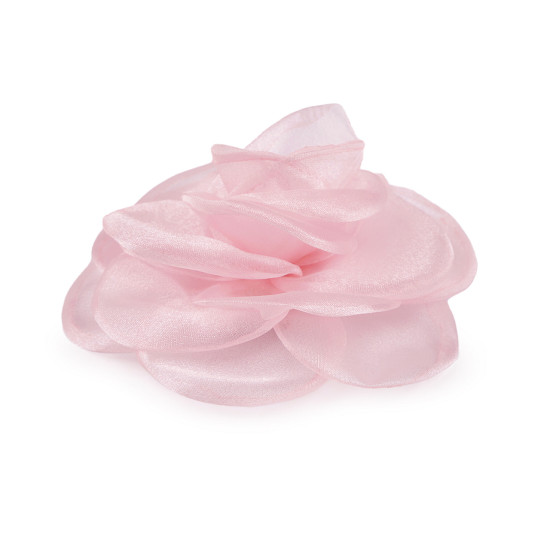 Brosa / podoaba capilara floare din organza ø10,5 cm - Roșu (4 Bucăți)