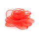 Brosa / podoaba capilara floare din organza ø10,5 cm - Roșu (4 Bucăți)