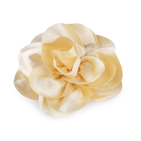 Brosa / podoaba capilara floare din satin ø14,5 cm - Taupe (1 Bucată) Brosa / podoaba capilara floare din satin ø14,5 cm - Taupe (1 Bucată)