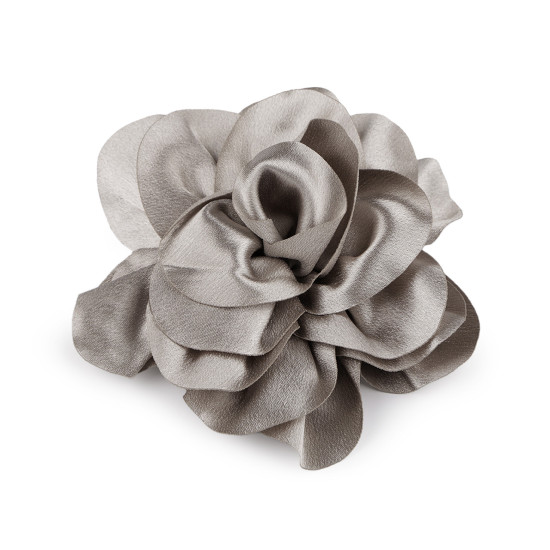 Brosa / podoaba capilara floare din satin ø14,5 cm - Taupe (1 Bucată) Brosa / podoaba capilara floare din satin ø14,5 cm - Taupe (1 Bucată)
