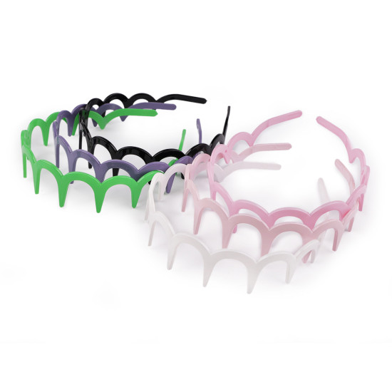 Bentita din plastic pentru par - Alb (1 Bucată) Bentita din plastic pentru par - Alb (1 Bucată)