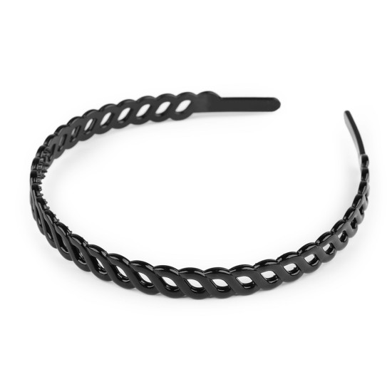 Bentita din plastic pentru par - Negru (1 Bucată)