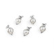 Pandantiv floare cu perla 3d 9x18 mm - Platinum (5 Bucăți) Pandantiv floare cu perla 3d 9x18 mm - Platinum (5 Bucăți)
