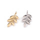 Pandantiv frunza 12x24 mm - Platinum (3 Bucăți) Pandantiv frunza 12x24 mm - Platinum (3 Bucăți)