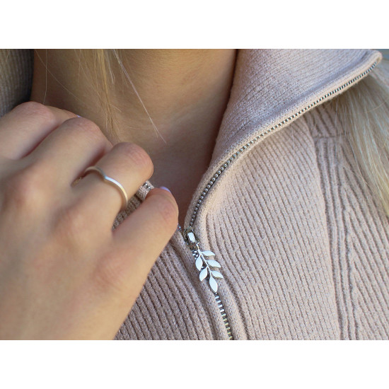 Pandantiv frunza 12x24 mm - Platinum (3 Bucăți) Pandantiv frunza 12x24 mm - Platinum (3 Bucăți)