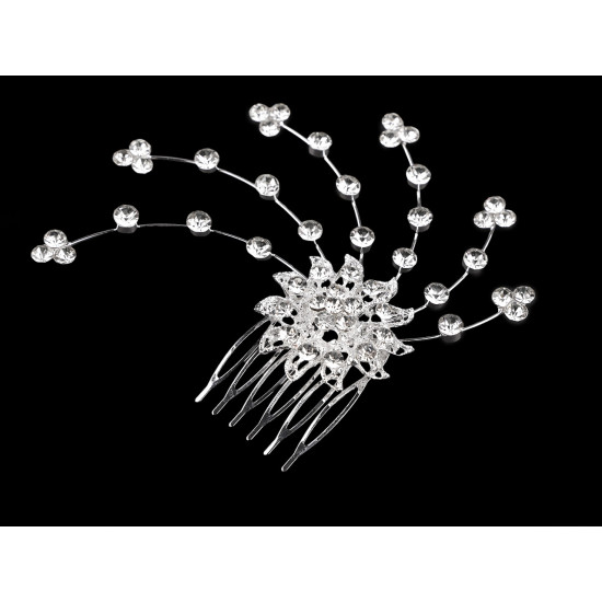 Pieptene de păr cu pietre strasuri - Cristal (2 Bucăți) Pieptene de păr cu pietre strasuri - Cristal (2 Bucăți)