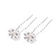 Ac de par floare cu strasuri ø18 mm - Cristal (12 Bucăți) Ac de par floare cu strasuri ø18 mm - Cristal (12 Bucăți)